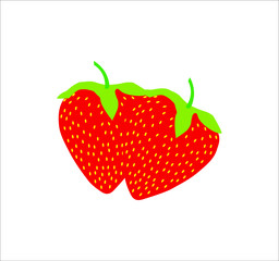 strawberry fruit. illustration for web and mobile design.