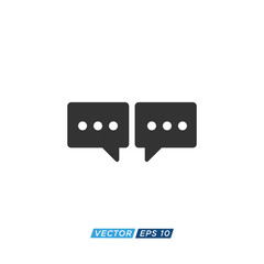 Talking Community Icon Design Vector