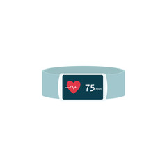 Icon sports fitness bracelet for health, modern smart digital device.