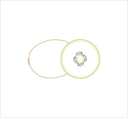 tropical kiwi fruit. illustration for web and mobile design.