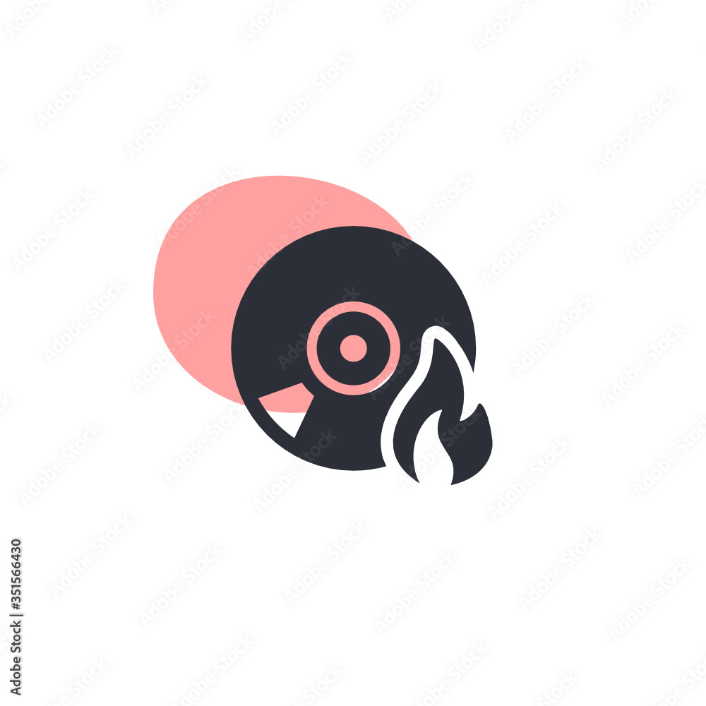 Sticker Burn Disk -  Icon