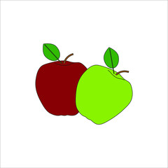 apple fruit. illustration for web and mobile design.