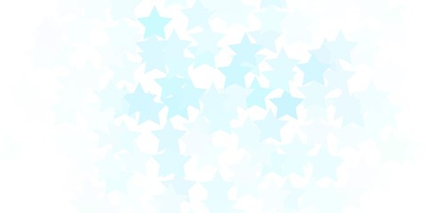 Fototapeta premium Light BLUE vector template with neon stars. Colorful illustration in abstract style with gradient stars. Pattern for websites, landing pages.
