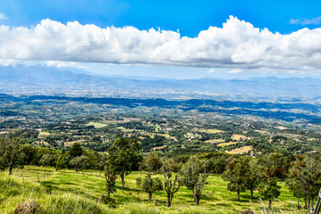 view of mountains and clouds in poas volcan san jose costa rica central america