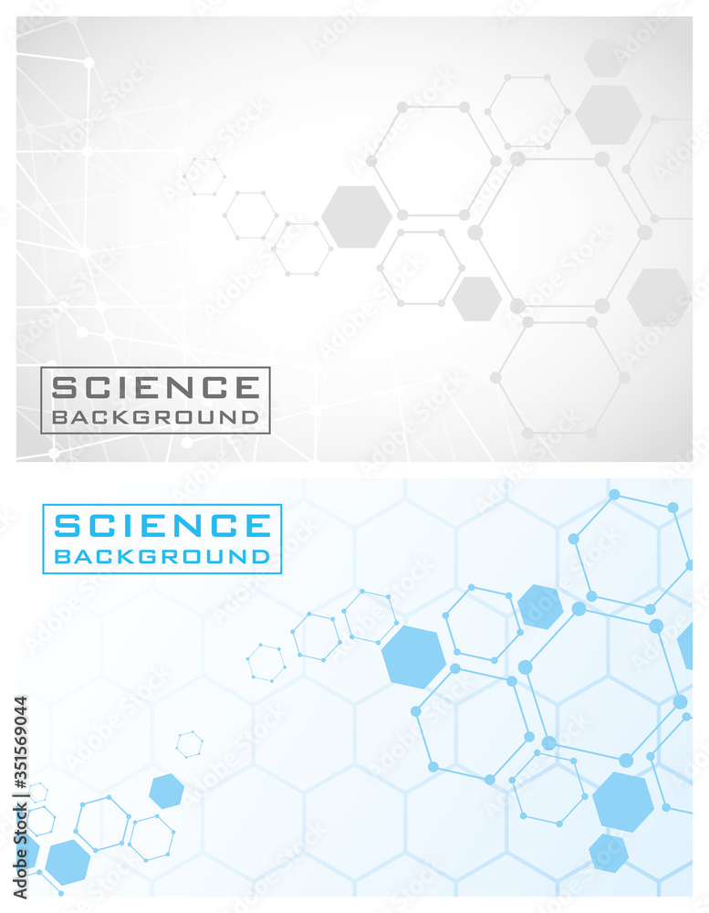 Wall mural two colors science backgrounds with lines structures