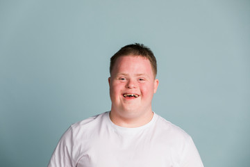 Cute boy with down syndrome