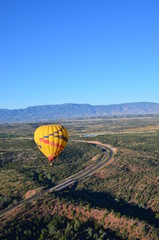 Great experience hot air balloon in the sky in Sedona USA travel adventure 