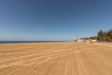 Fototapeta na wymiar Playa del Faro de Maspalomas, Gran Canaria