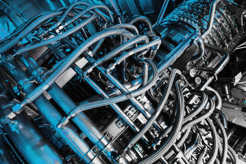 Gas turbine compressor for power generation on the offshore platform of Central oil and gas processing.