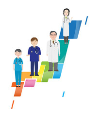 日本全国のお医者さんたち（カラフル）

