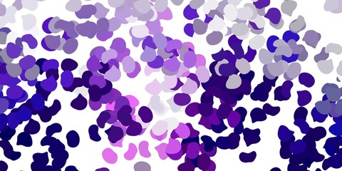 Fototapeta na wymiar Light purple vector backdrop with chaotic shapes.