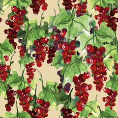 Red Currant Seamless Pattern