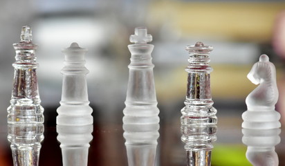 white chess pieces