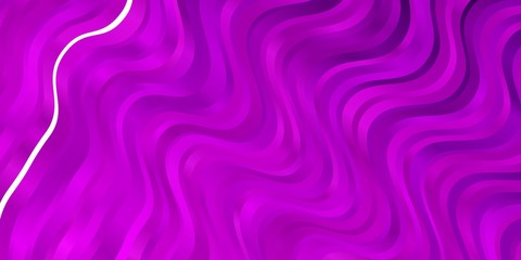 Light Purple vector template with wry lines. Colorful illustration with curved lines. Pattern for websites, landing pages.