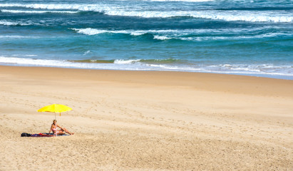 Fototapeta na wymiar Sommerurlaub am Meer trotz Corona