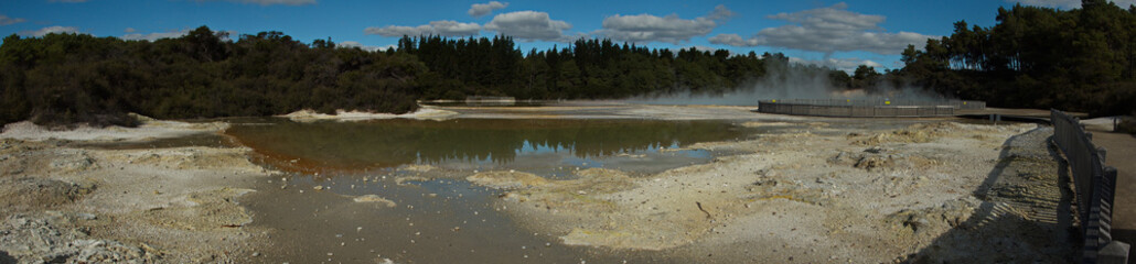 The Champagne Pool in Wai-o-Tapu Thermal Wonderland,Waikato Region on North Island of New Zealand
