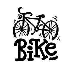 Abstract bicycle logo template. Bike Shop Corporate branding identity. On black and white background.