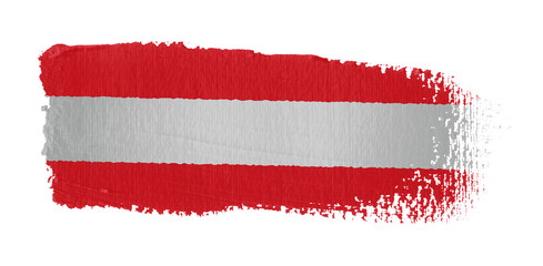 Obraz premium brush stroke on canvas Austria flag