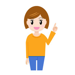 解説する女性 2