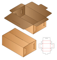 Box packaging die cut template design. 3d mock-up