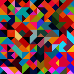 Kolorowa mozaika geometryczna © słonek