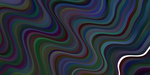 Dark Blue, Green vector background with wry lines.