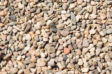 Gravel of different colors pattern background