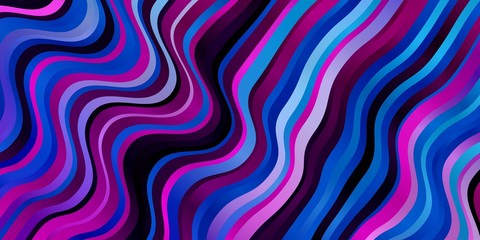 Obraz premium Light Pink, Blue vector texture with circular arc. Gradient illustration in simple style with bows. Template for your UI design.