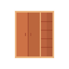 vector illustration of a wooden door