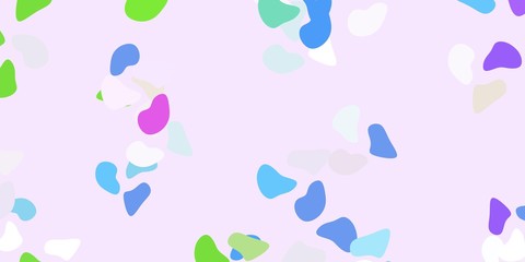 Light blue, red vector pattern with abstract shapes.