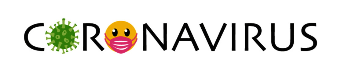 Coronavirus, Virus, grün, Smiley mit Mundschutz, rosa