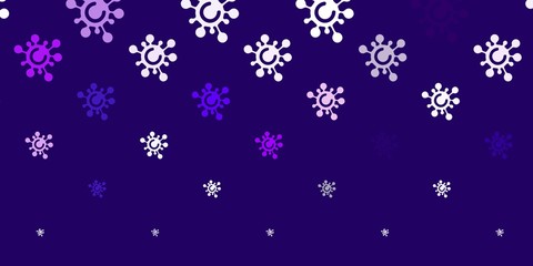 Light Purple vector template with flu signs.