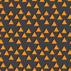 Behang Oranje en grijs naadloos patroon © nahhan