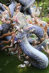 Fototapeta premium Dragon en mosaïques à Hoi An, Vietnam 