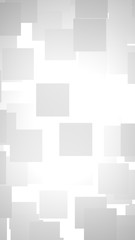 White abstract background. Misty backdrop with grey squares. 3D illustration