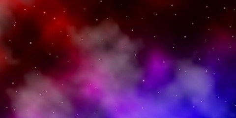 Dark Blue, Red vector pattern with abstract stars. Modern geometric abstract illustration with stars. Pattern for websites, landing pages.