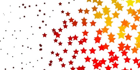 Dark Pink, Yellow vector template with neon stars. Decorative illustration with stars on abstract template. Pattern for wrapping gifts.