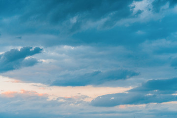 Blue sky background with clouds