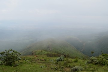 Scenic mountain landscpes  in rural Kenya, Aberdare Ranges