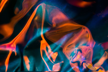 Abstract trendy holographic background with neon colors.