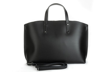 Bag clutch isolated on white leather