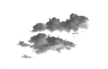 Fototapeta premium Black smoke on a white background