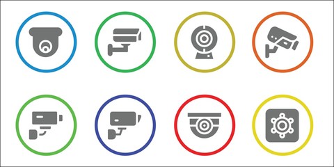 cctv icon set