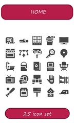 Modern Simple Set of home Vector filled Icons