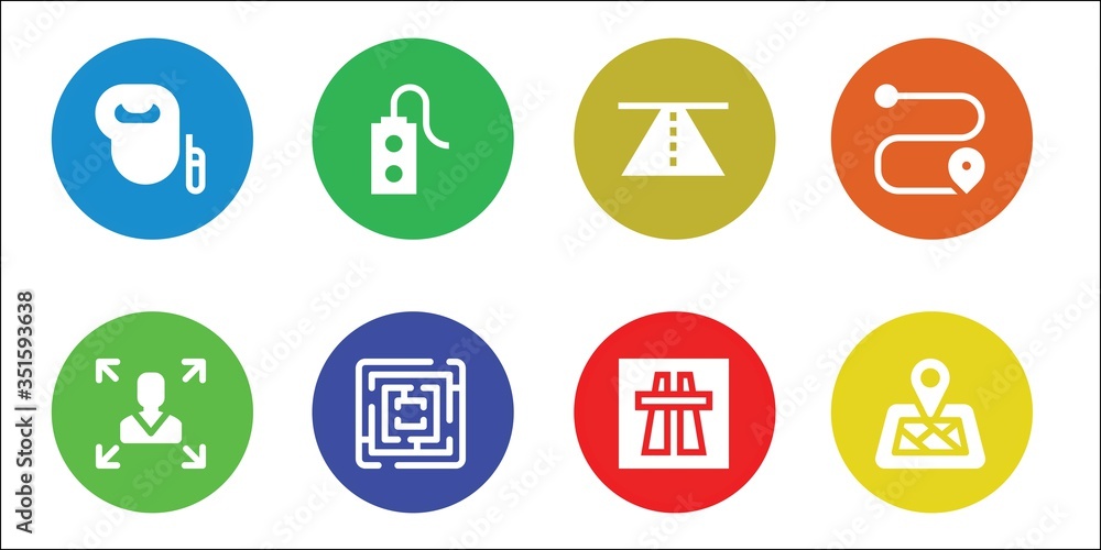 Poster modern simple set of path vector filled icons