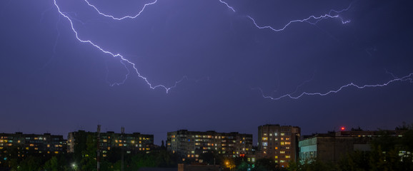 
night lightning in the city