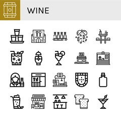 Set of wine icons