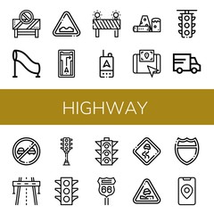 highway icon set