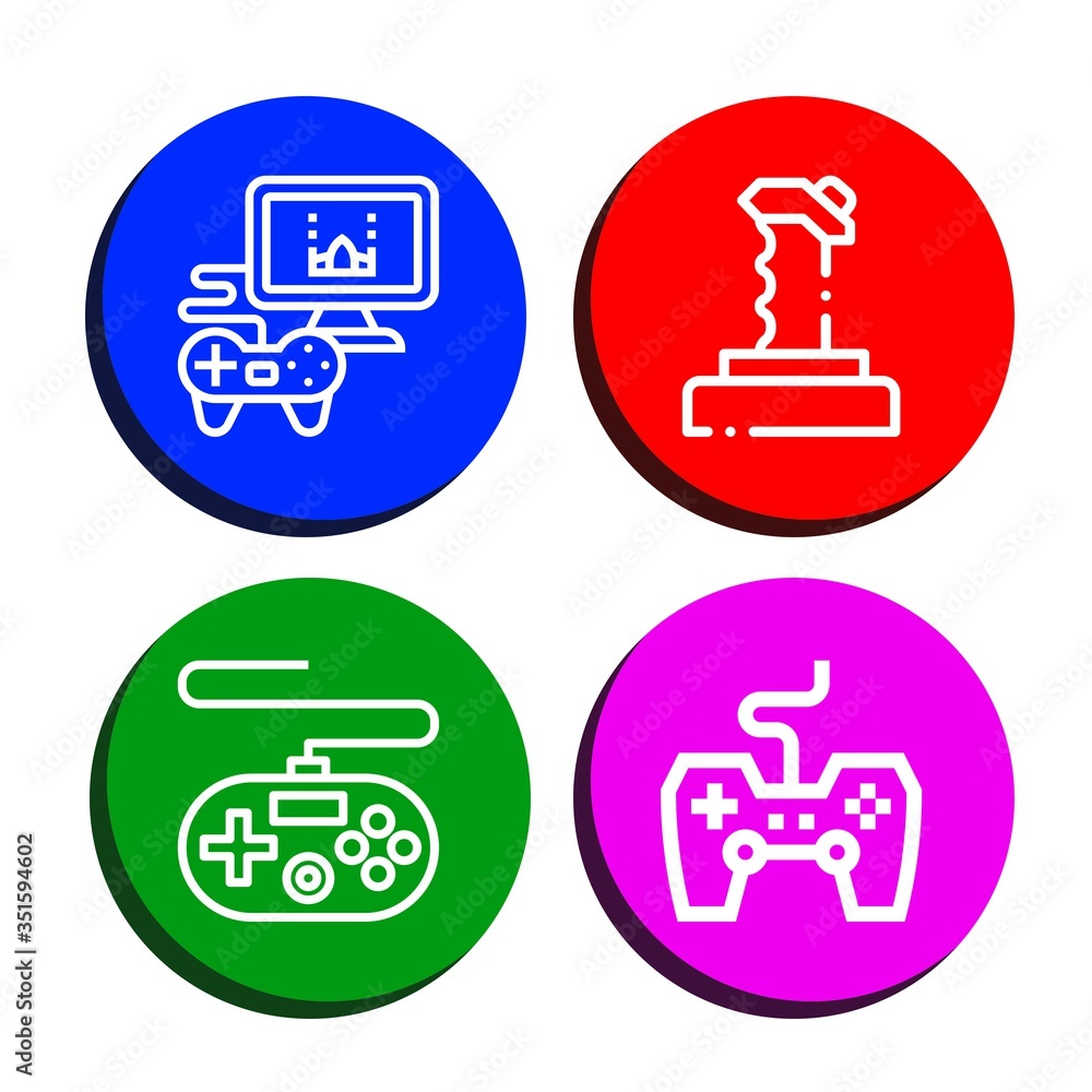 Poster set of keypad icons