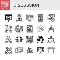 discussion icon set